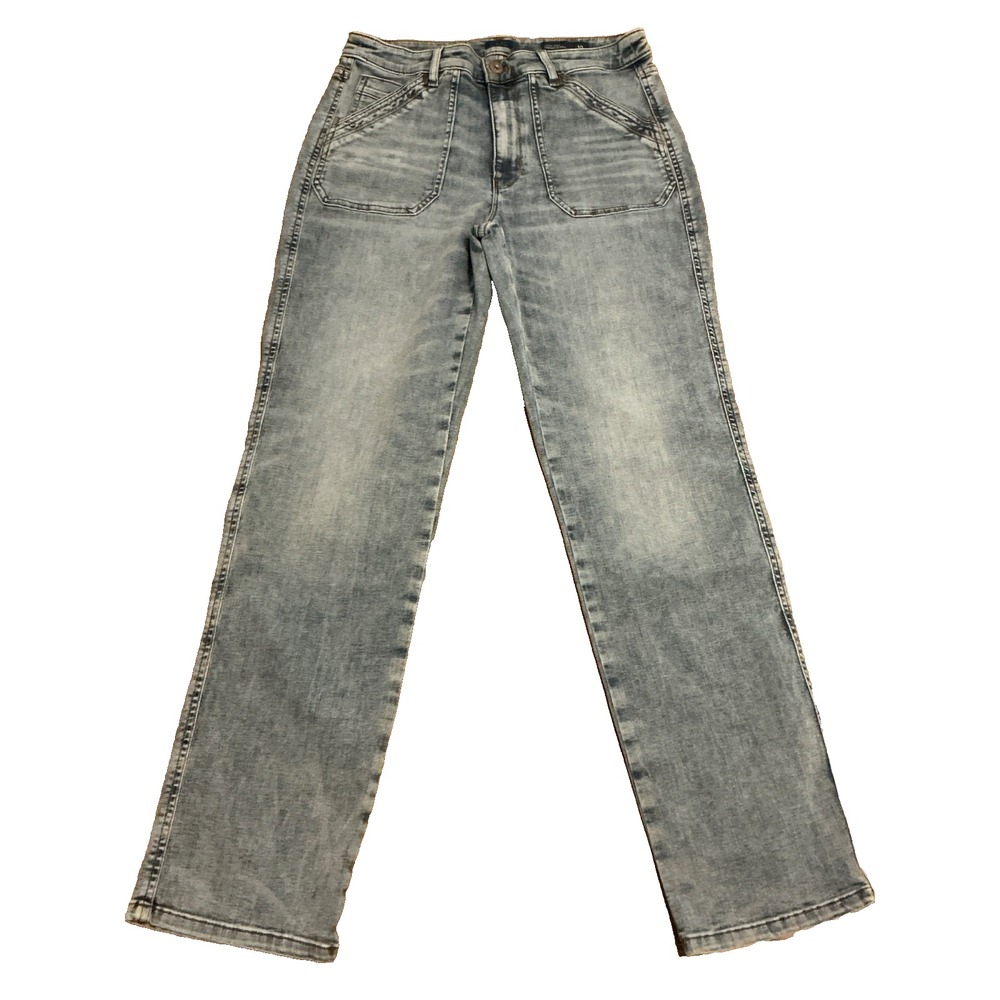 J.Jill High Rise Straight Leg Jeans Light Wash Stretch Denim Women 10R Preppy